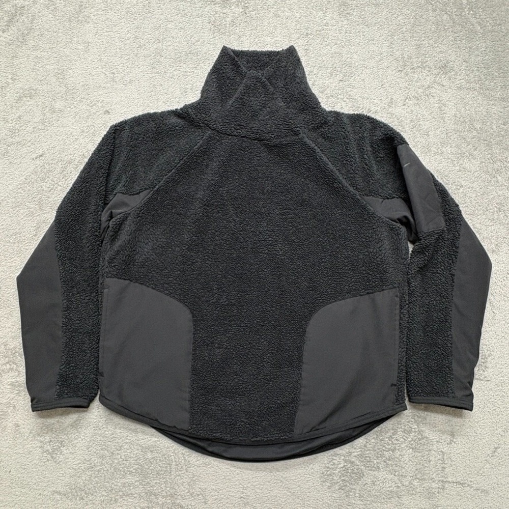 Nike Fleece‎ Pullover Sweater Womens Medium Black Swoosh Training Gym CJ5758-010